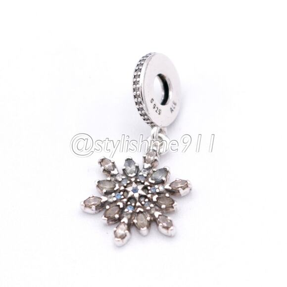 Authentic PANDORA Crystalized Snowflake Dangle - 791761NBLMX - Picture 7 of 11